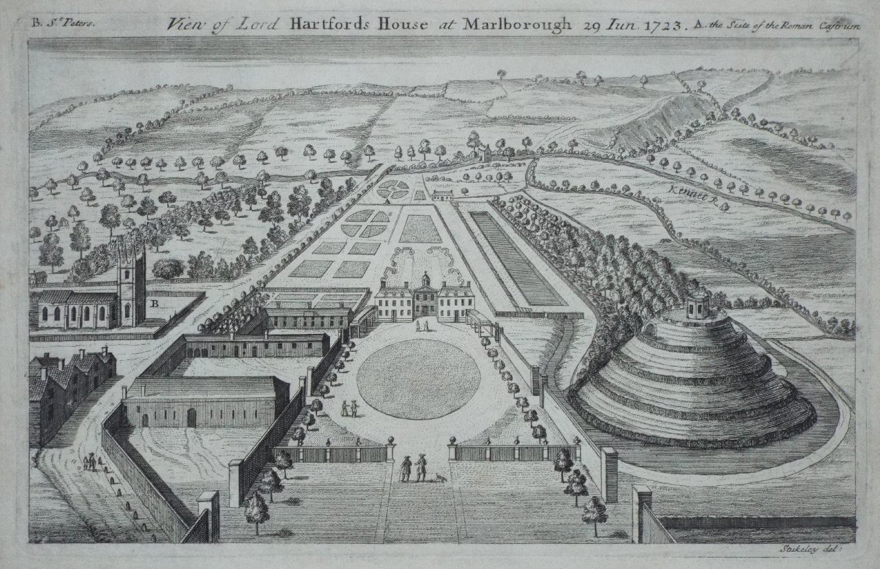 Print - View of Lord Hartford's House at Marlborough